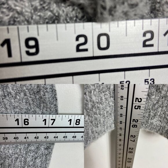 NEW Max Studio Cozy Ribbed Wrap Sweater Grey Knit Size Small Nordstrom Pullover - Picture 4 of 7